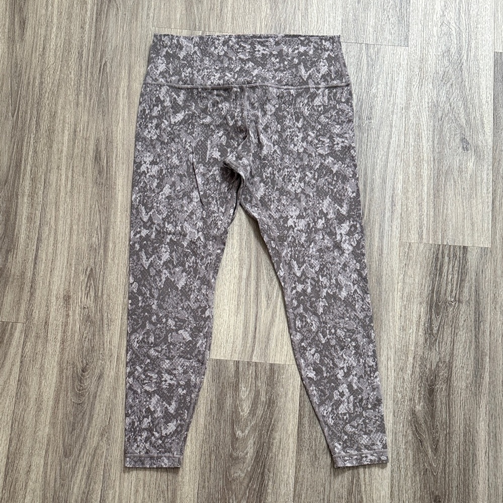 lululemon Snake Pattern Leggings - Gray Align Tights 29” Size 14